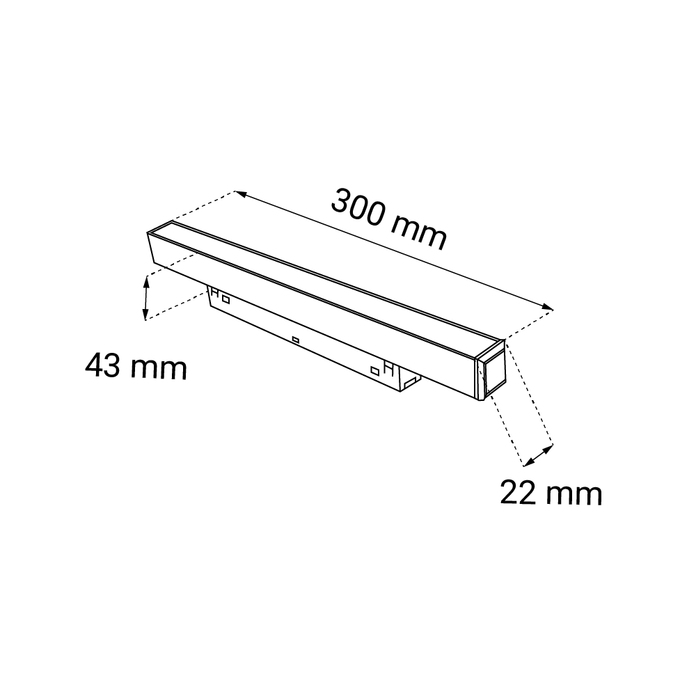 Liniowa oprawa szynowa Antigo KOMATSU 48 V – biała, 4000 K, 300 mm – 6543 - obrazek 2