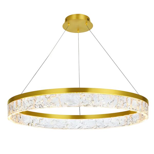Lampa wisząca LHJ047-CP 80 cm ZŁOTA