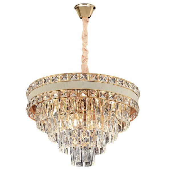 Lampa Wisząca z Kryształami G048-CP 50CM ZŁOTA