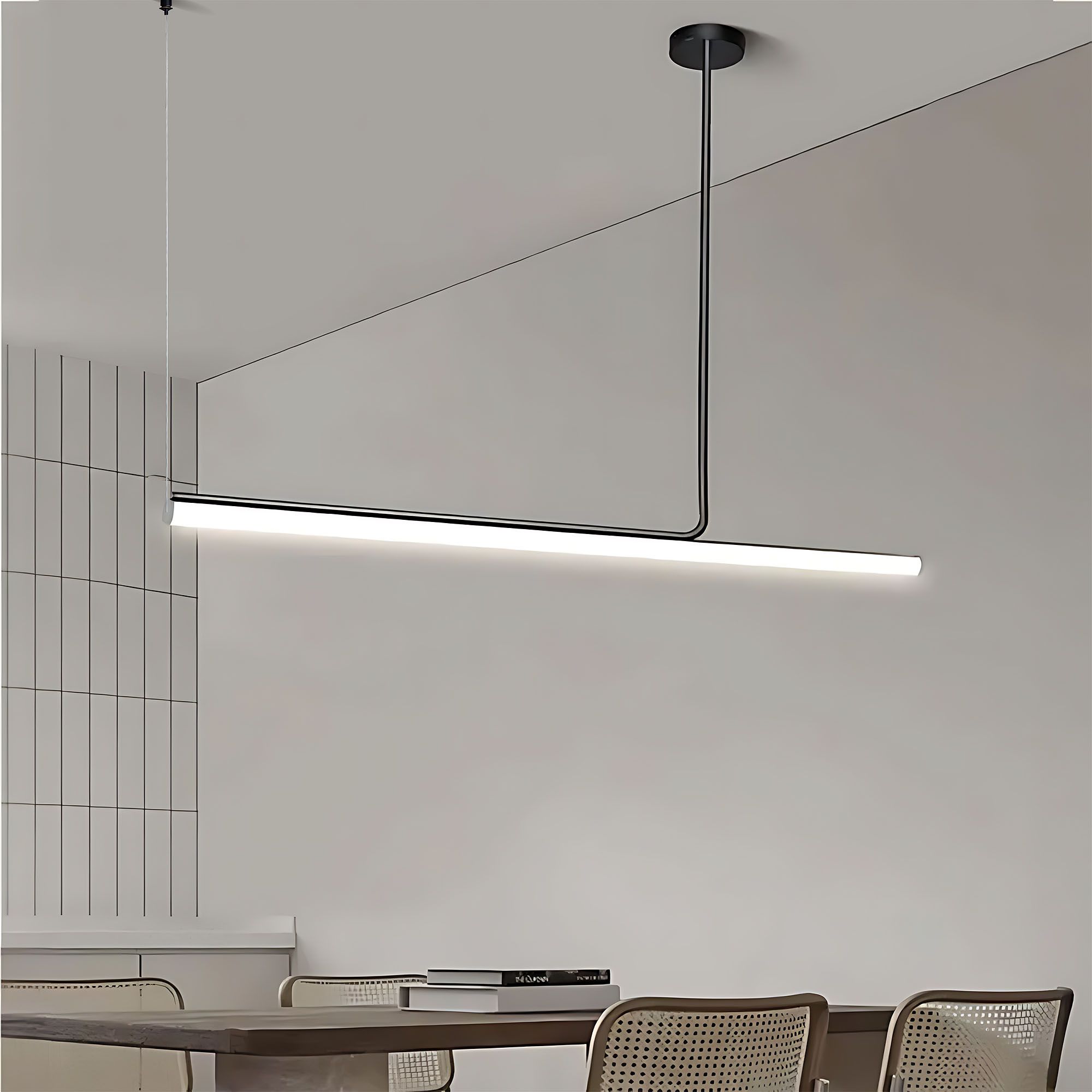 LAMPA SUFITOWA WISZĄCA LED APP1660-CP Black 140cm - obrazek 3