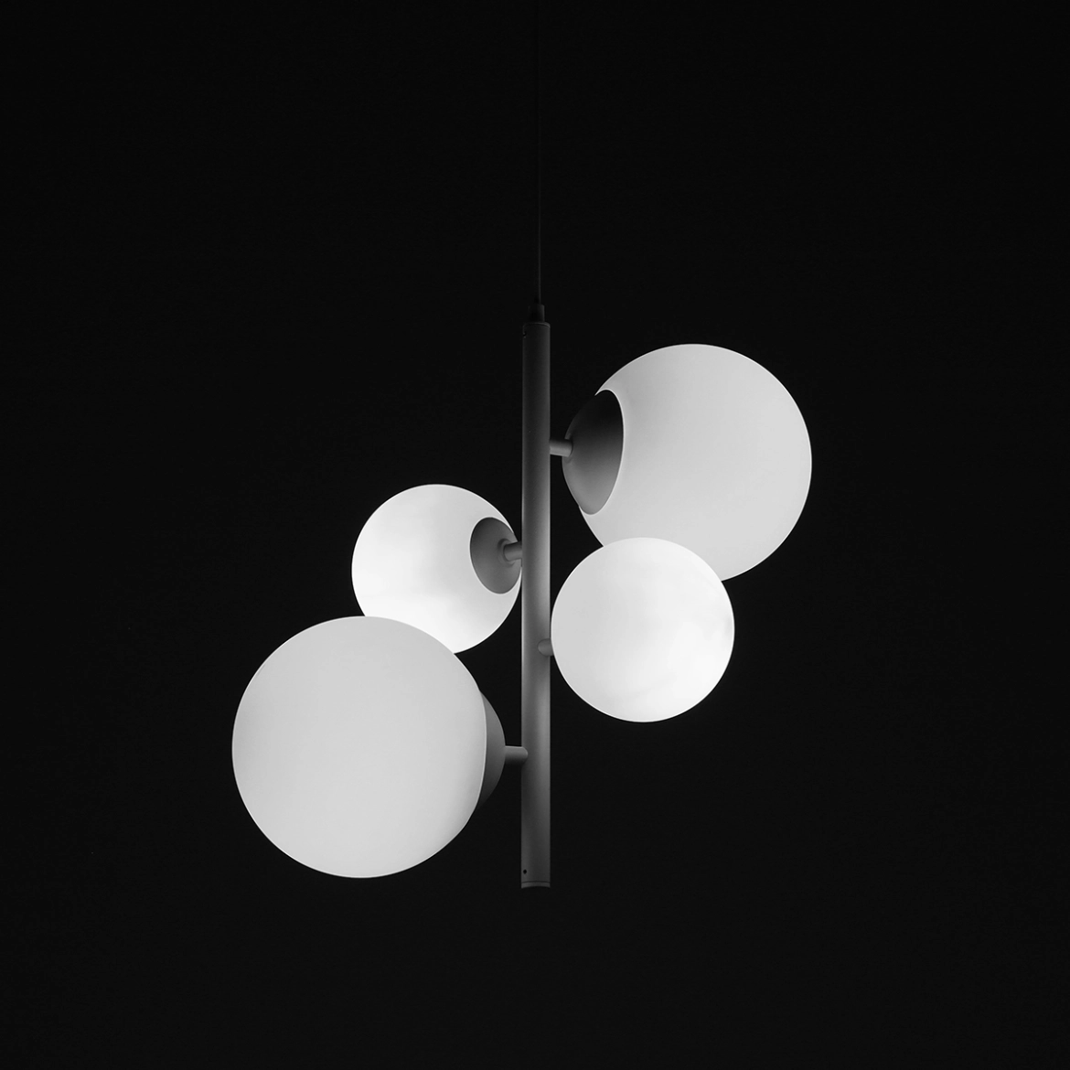 Lampa wisząca nowoczesna Aldex BLOOM 4 1091L biała 2×E14 + 2×E27 - obrazek 3
