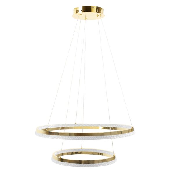 LAMPA WISZĄCA SUFITOWA LED KRYSZTAŁOWA LHJ043-CP2 ZŁOTA
