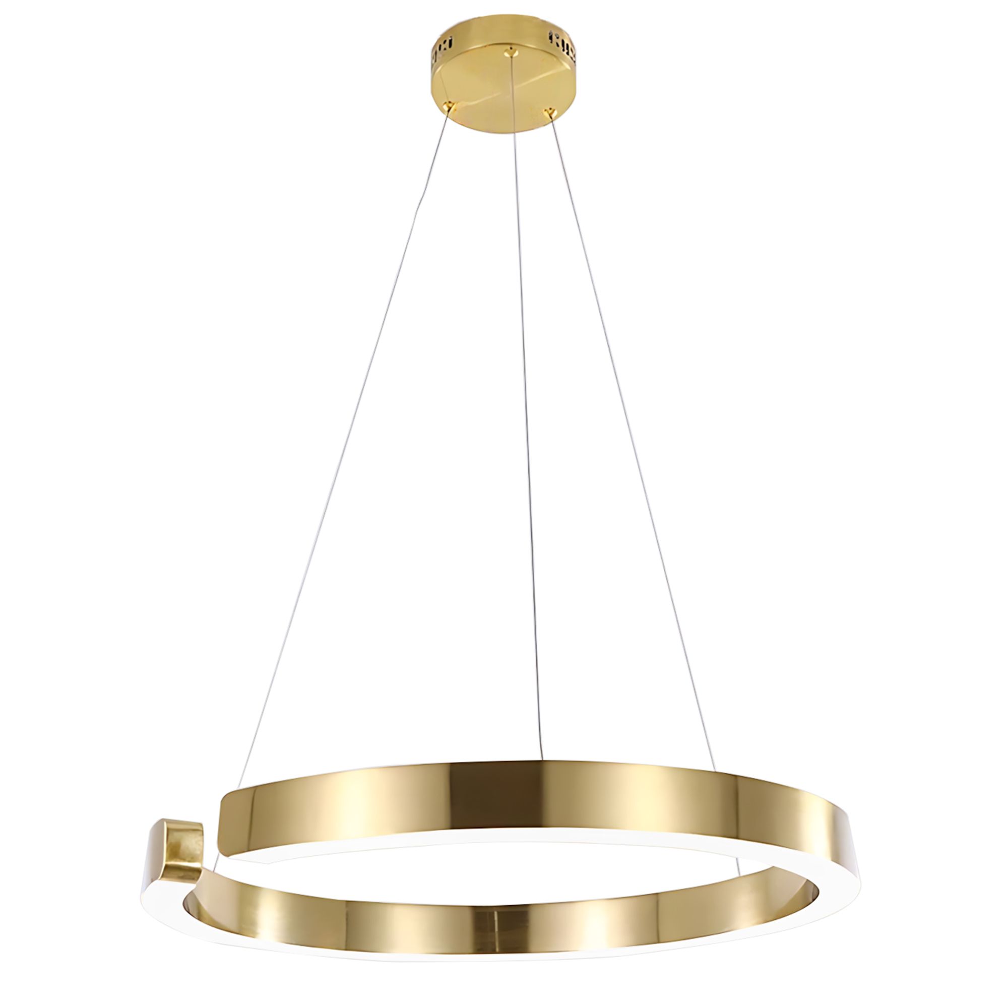 LAMPA WISZĄCA LED LHJ052-CP1 C ZŁOTA SZCZOTKOWANA 40CM