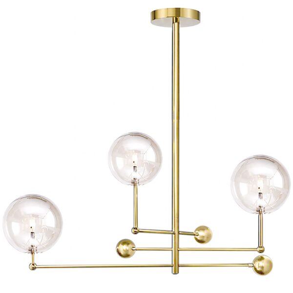 Lampa Wisząca Szklane Kule 3 szt APP918-3CP Złota