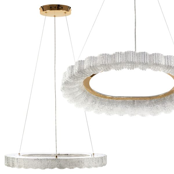 LAMPA WISZĄCA LED MS019-CP Różowe Złoto 60cm