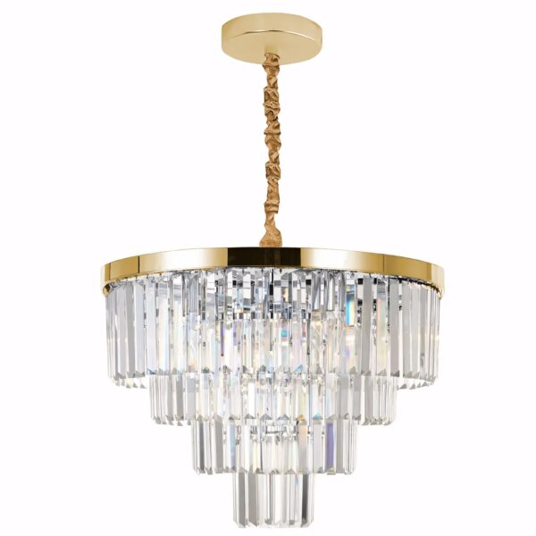 LAMPA SUFITOWA KRYSZTAŁOWA WISZĄCA APP1533-6CP4 ZŁOTA