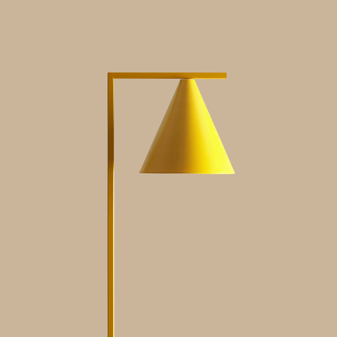 Lampa podłogowa minimalistyczna Aldex FORM 1108A14 musztardowa 1×E27 - obrazek 3