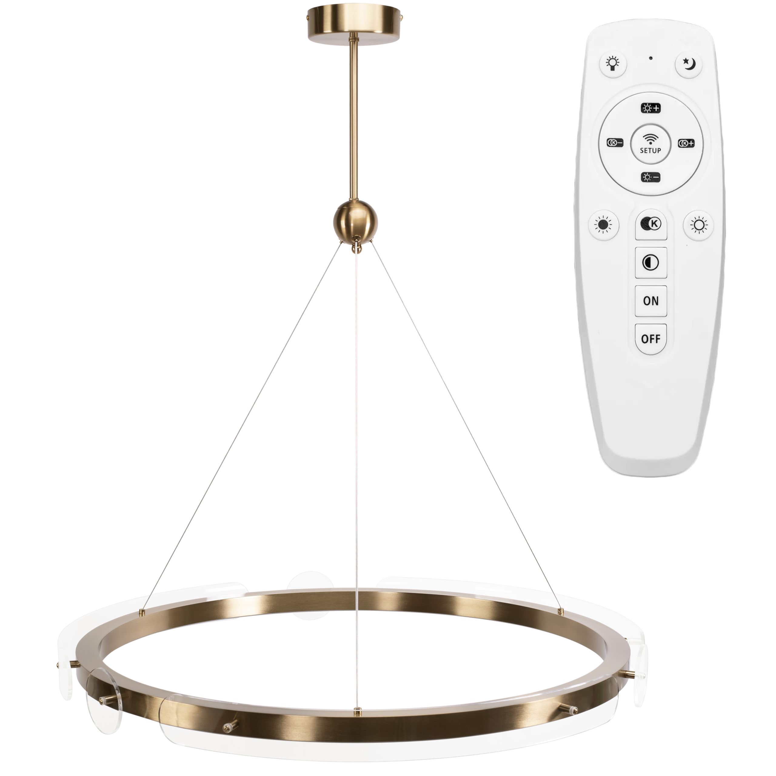 Lampa Wisząca LED APP1549-CP + pilot