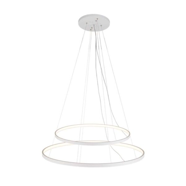 Lampa wisząca nowoczesna Antigo AGARI MULTI 87 / 57 cm – biała, 2 obiegi – 5445