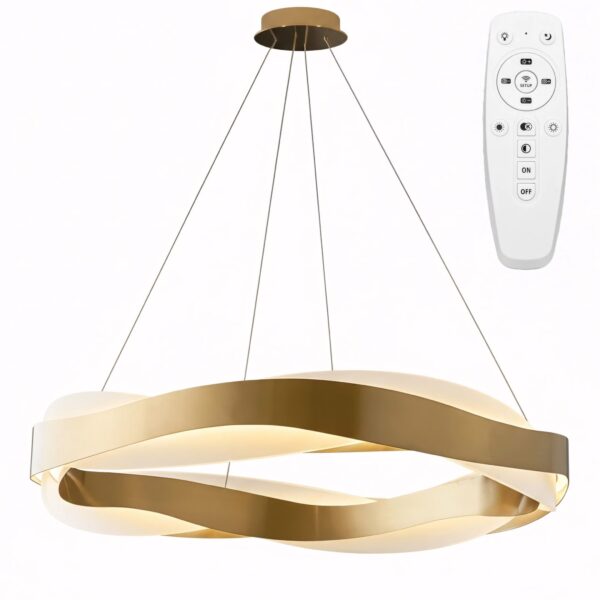 Lampa wisząca LED APP1802-CP Złota Szczotkowana + Pilot