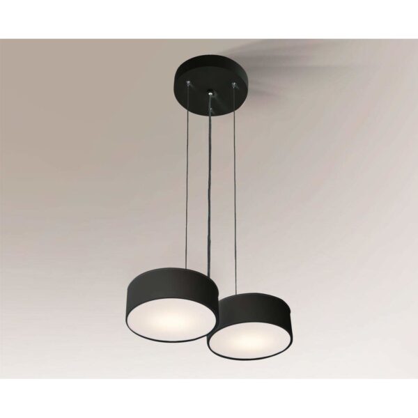 Lampa wisząca nowoczesna Antigo ZAMA – czarna, 2 × GX53 – 5512