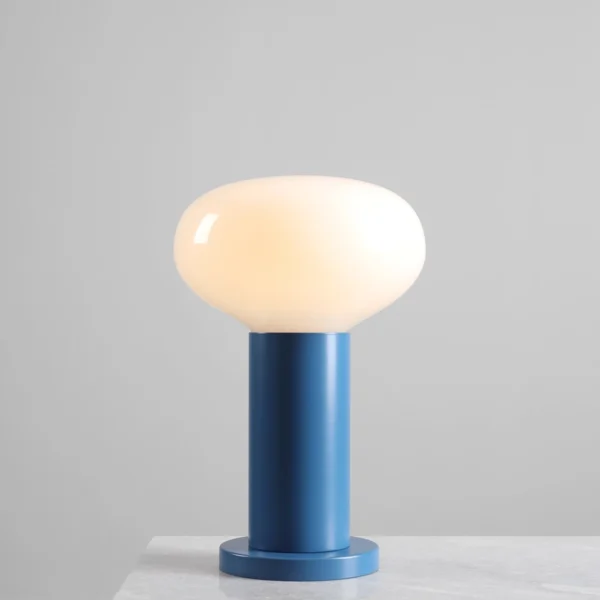Lampa stołowa nowoczesna Aldex FLO S 7000B31_S błękitna 1×E14