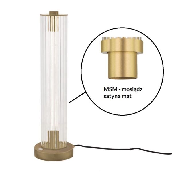 Lampa stołowa glamour Antigo MEREZI G – mosiądz, mosiądz satyna mat, LED 15 W, 3000 K – 2006- MSM