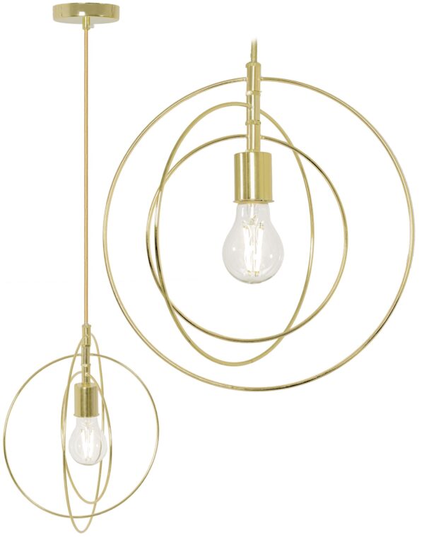 Lampa Sufitowa Metalowa Pierścieniowa APP286-1CP Złota