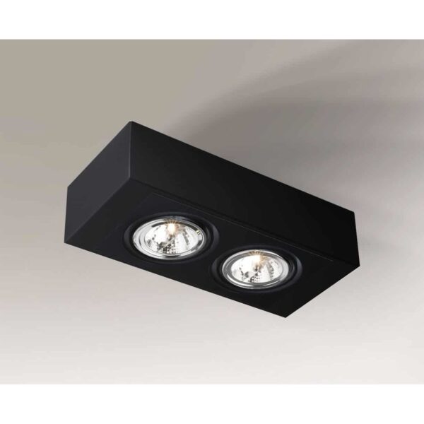Lampa sufitowa Antigo UTO H – czarna, 2 × GU10 – 1219