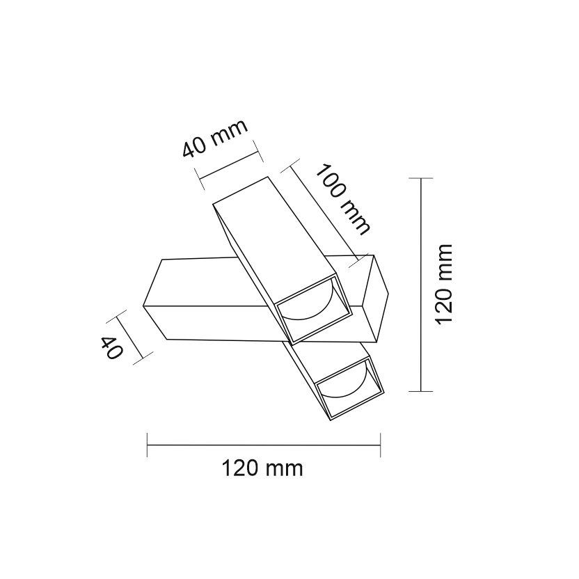Kinkiet nowoczesny Antigo MITSUMA – biały, 2 × GU10 – 8003 - obrazek 2