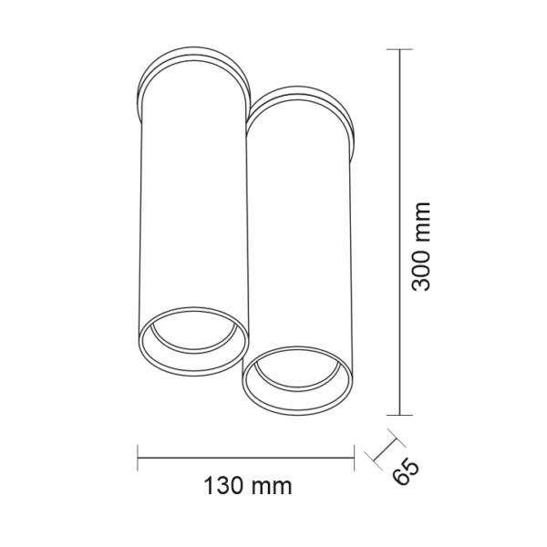 Lampa sufitowa nowoczesna Antigo ARIDA – szara, GU10 – 1114/GU10/SZ