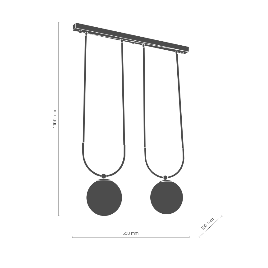 Lampa wisząca nowoczesna Antigo BALOS – biała, 1 × E14 – 8167 - obrazek 2