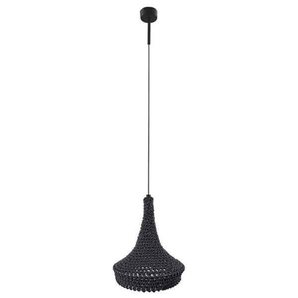 Lampa wisząca boho Antigo MAHAKA 1 – szara, 1 × E27 – 5181