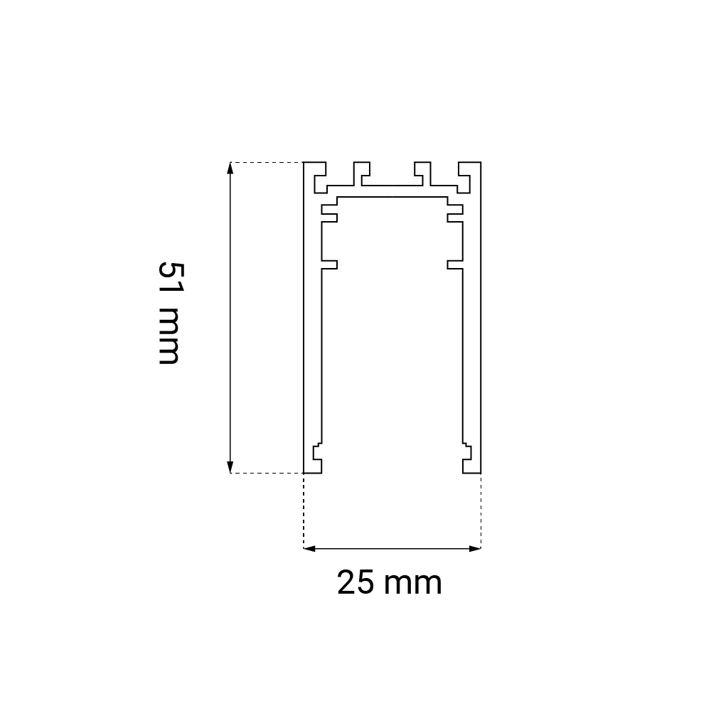 Szyna magnetyczna 2 m Antigo KOMATSU 48 V, natynkowa, biała – 6506 - obrazek 2