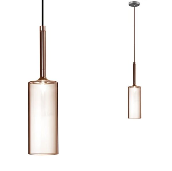 Lampa Sufitowa Wisząca Szklany Klosz APP1700-1CP AMBER C