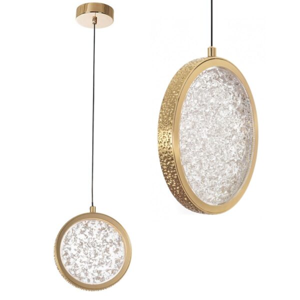 LAMPA WISZĄCA KRYSZTAŁOWA LED G089-1CP Złota