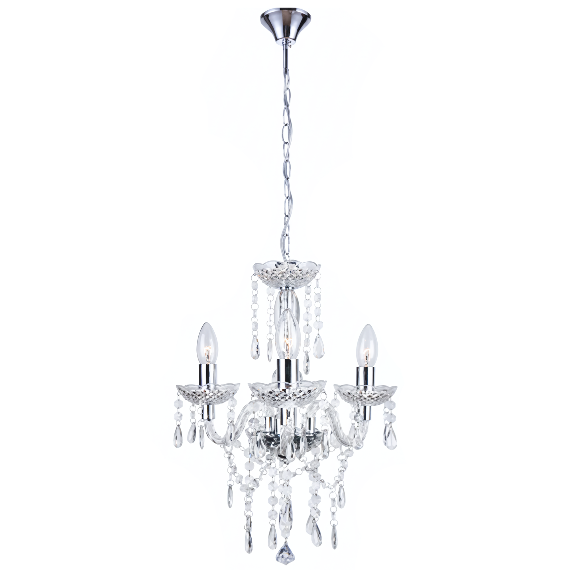 LAMPA SUFITOWA WISZĄCA EBT006-3CP TRANSPARENT