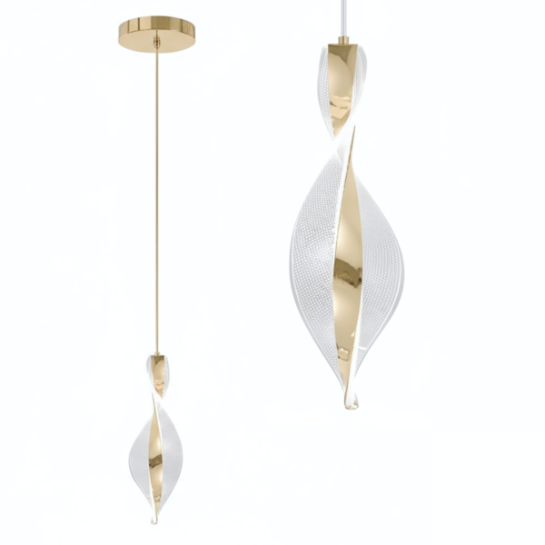 LAMPA SUFITOWA WISZĄCA LED G120-CP GOLD