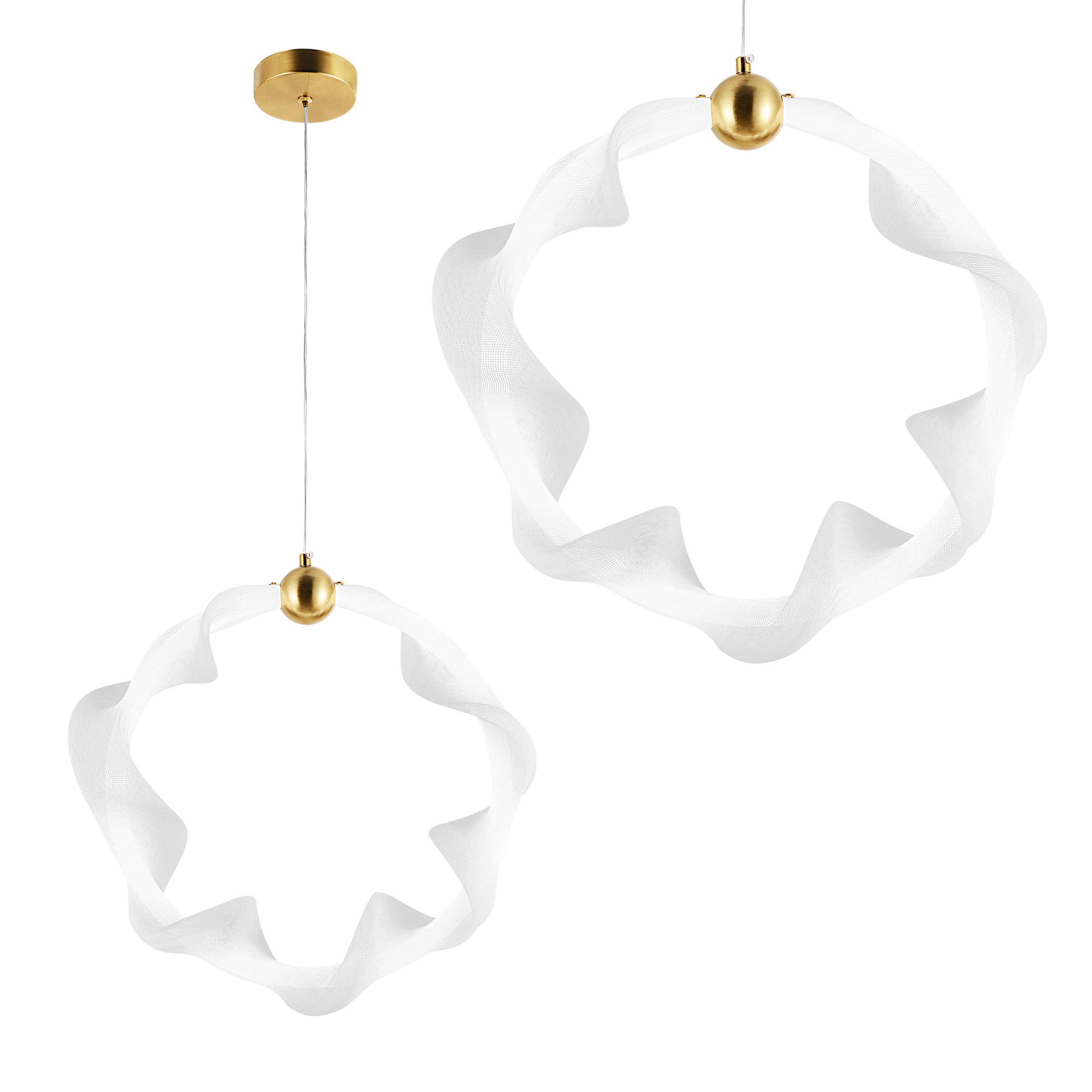 LAMPA WISZĄCA LED G014-1CP BIAŁY/ZŁOTY
