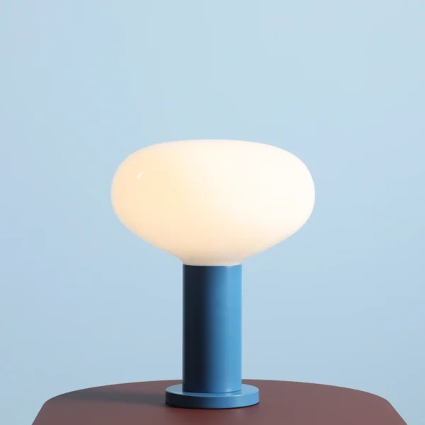Lampa stołowa nowoczesna Aldex FLO M 7000B31_M błękitna 1×E14