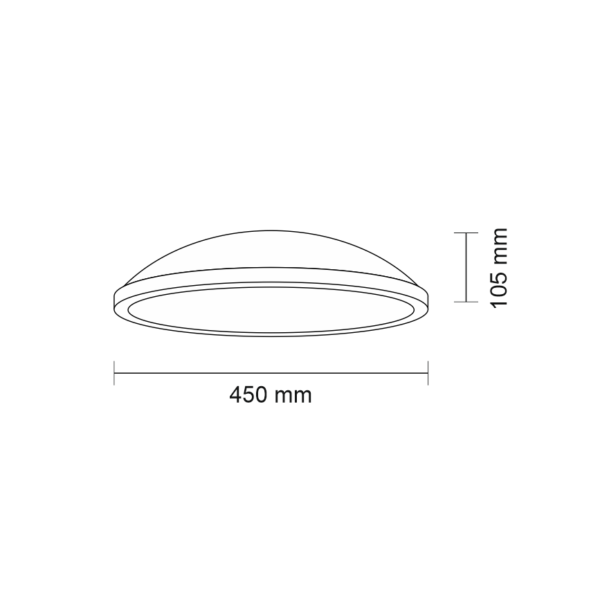 Lampa sufitowa Antigo WANTO – czarna, 2G11 – 1160/2G11/CZ