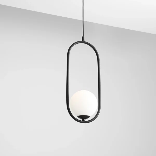 Lampa wisząca minimalistyczna Aldex RIVA 1086G1 czarna 1×E14