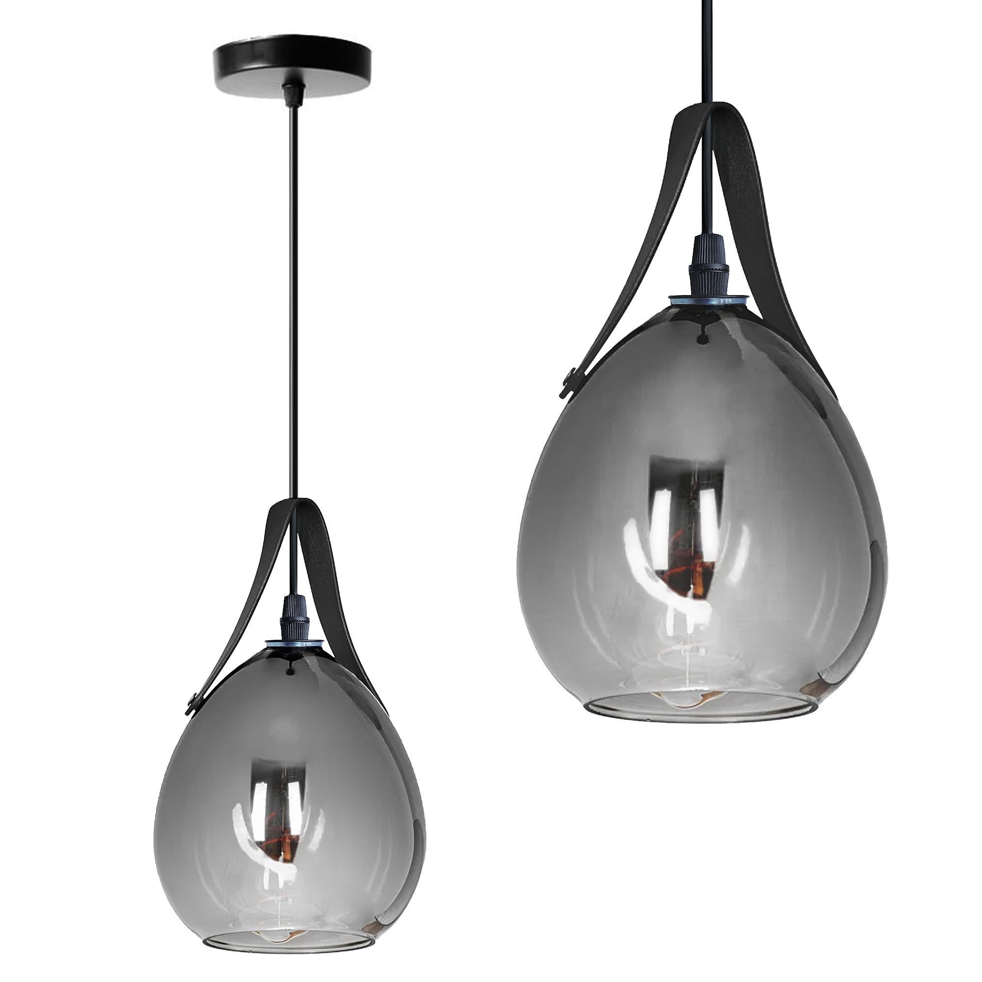 Lampa Wisząca APP1774-1CP BLACK GREY