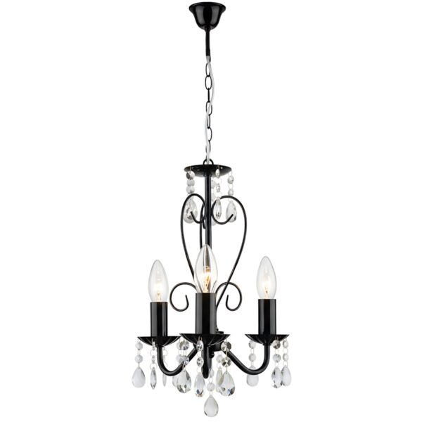 LAMPA SUFITOWA WISZĄCA EBT013-3CP CZARNA