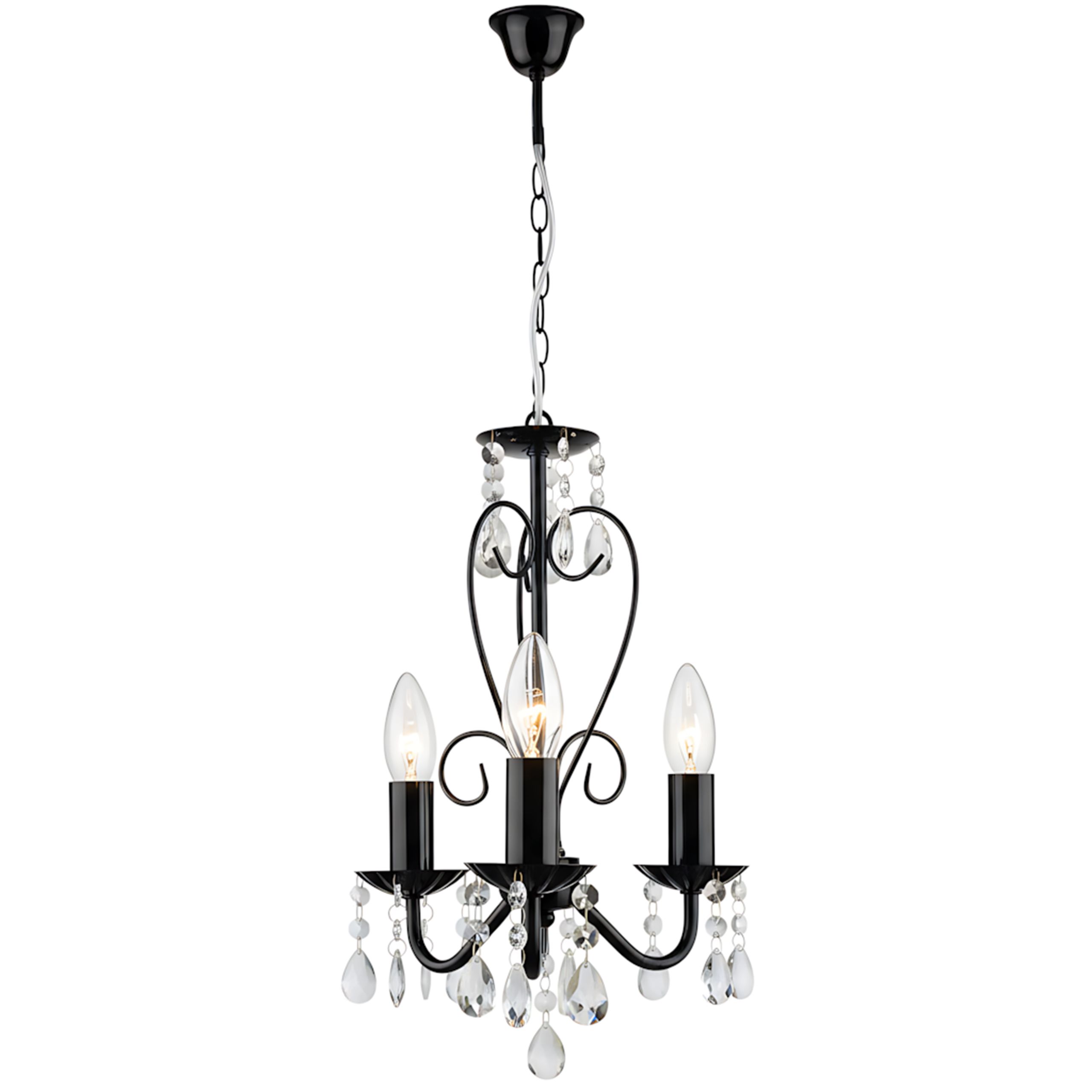 LAMPA SUFITOWA WISZĄCA EBT013-3CP CZARNA