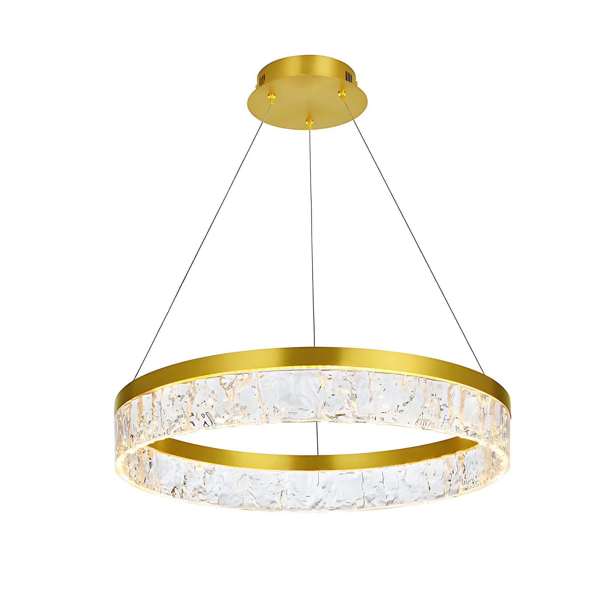 Lampa wisząca LHJ046-CP 50 cm ZŁOTA
