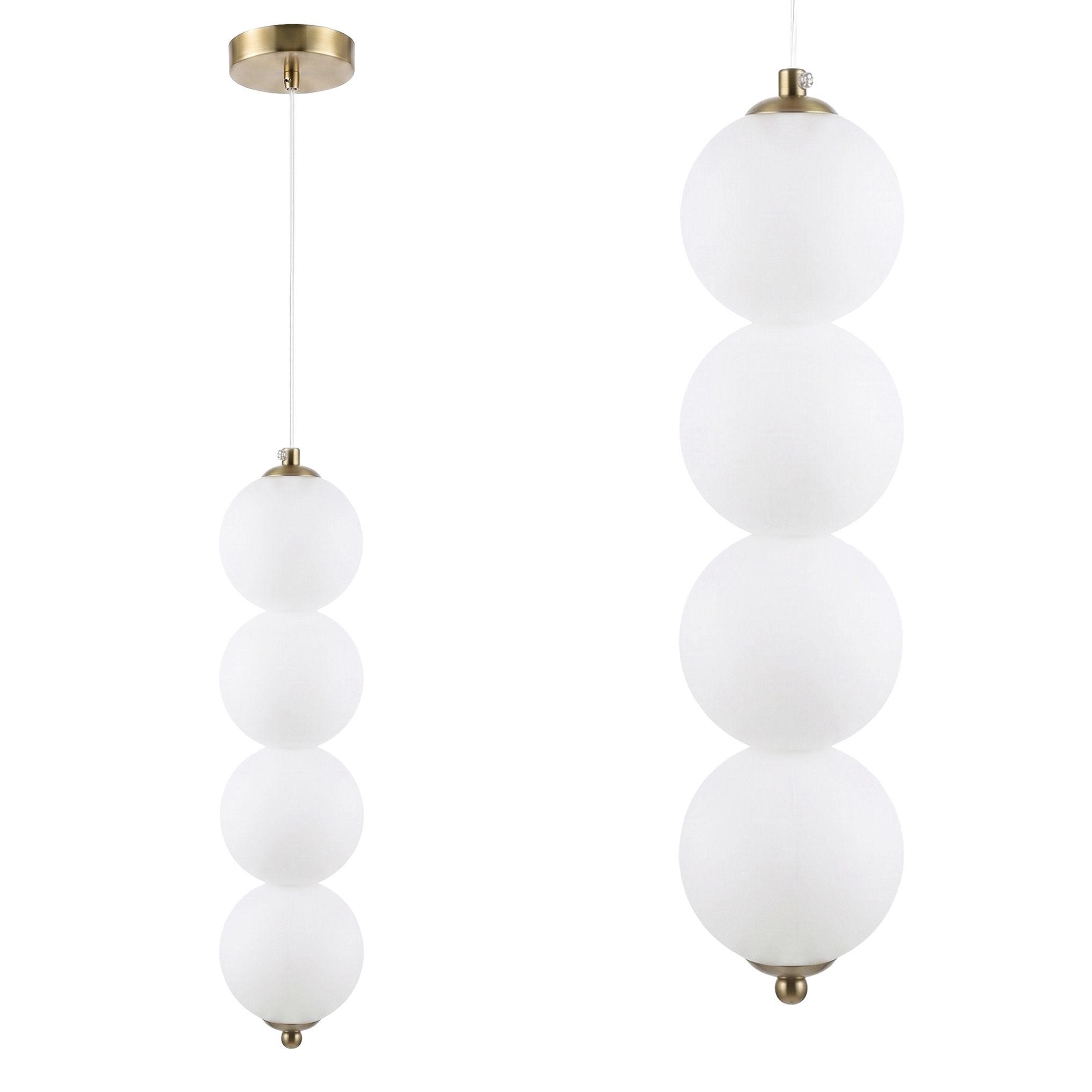 Lampa sufitowa wisząca LED LHJ118-4CP złota szczotkowana