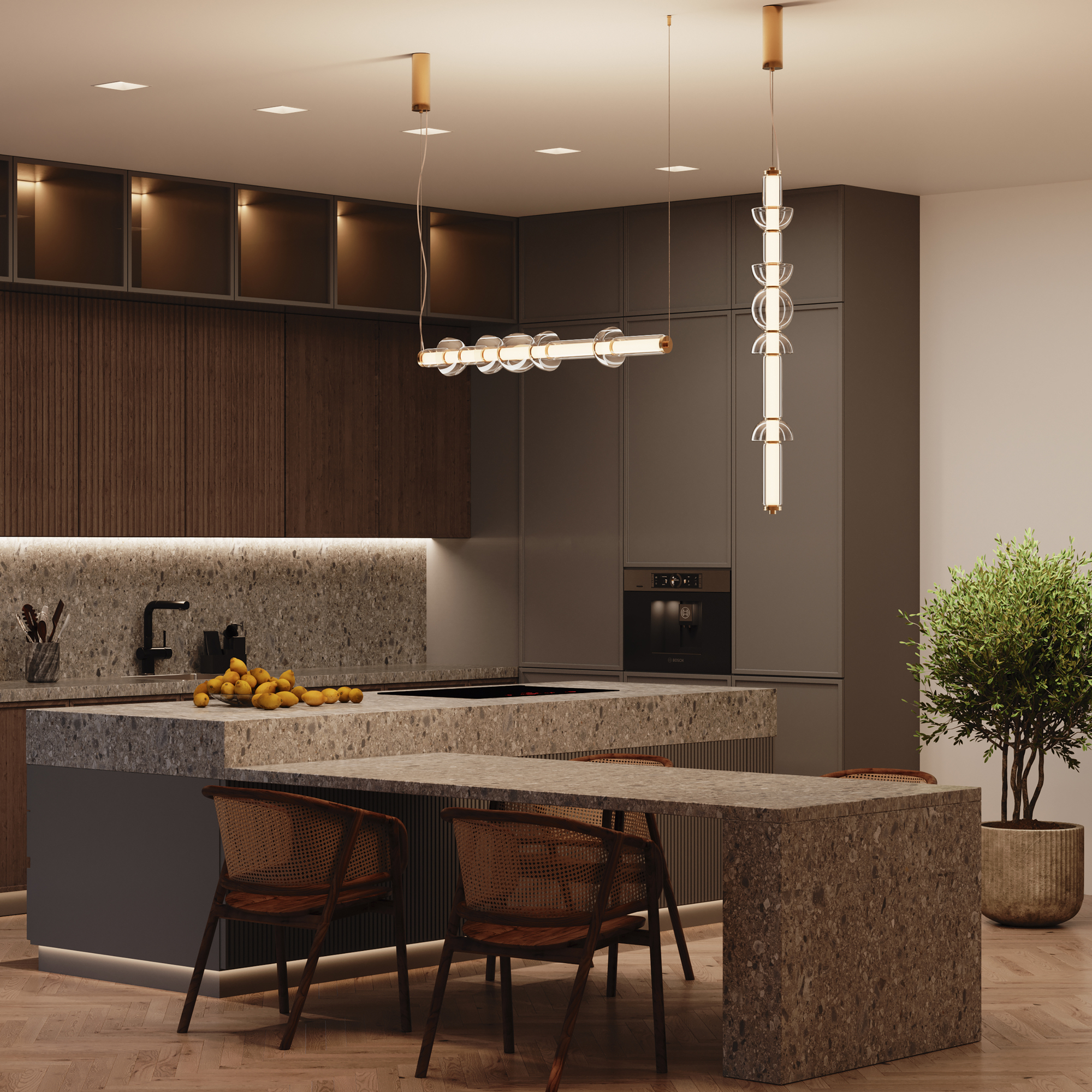 Lampa wisząca nowoczesna COSMO MOD210PL-L39BS3K, mosiądz, LED 39 W 3000 K – Maytoni - obrazek 2