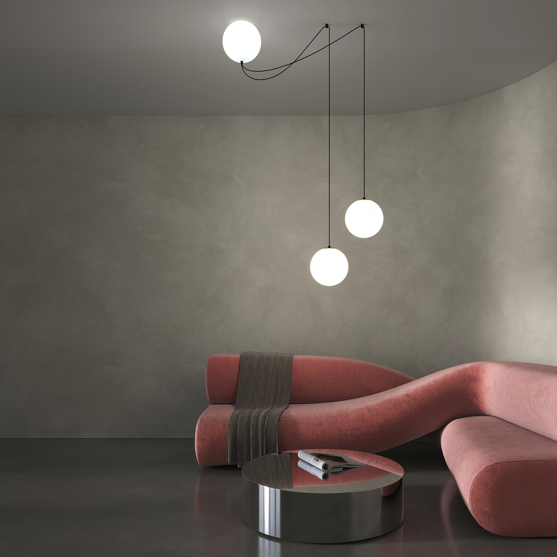 Lampa wisząca nowoczesna TWINS MOD427PL-L30B3K1, czarno-biała, LED 26 W 3000 K – Maytoni - obrazek 5