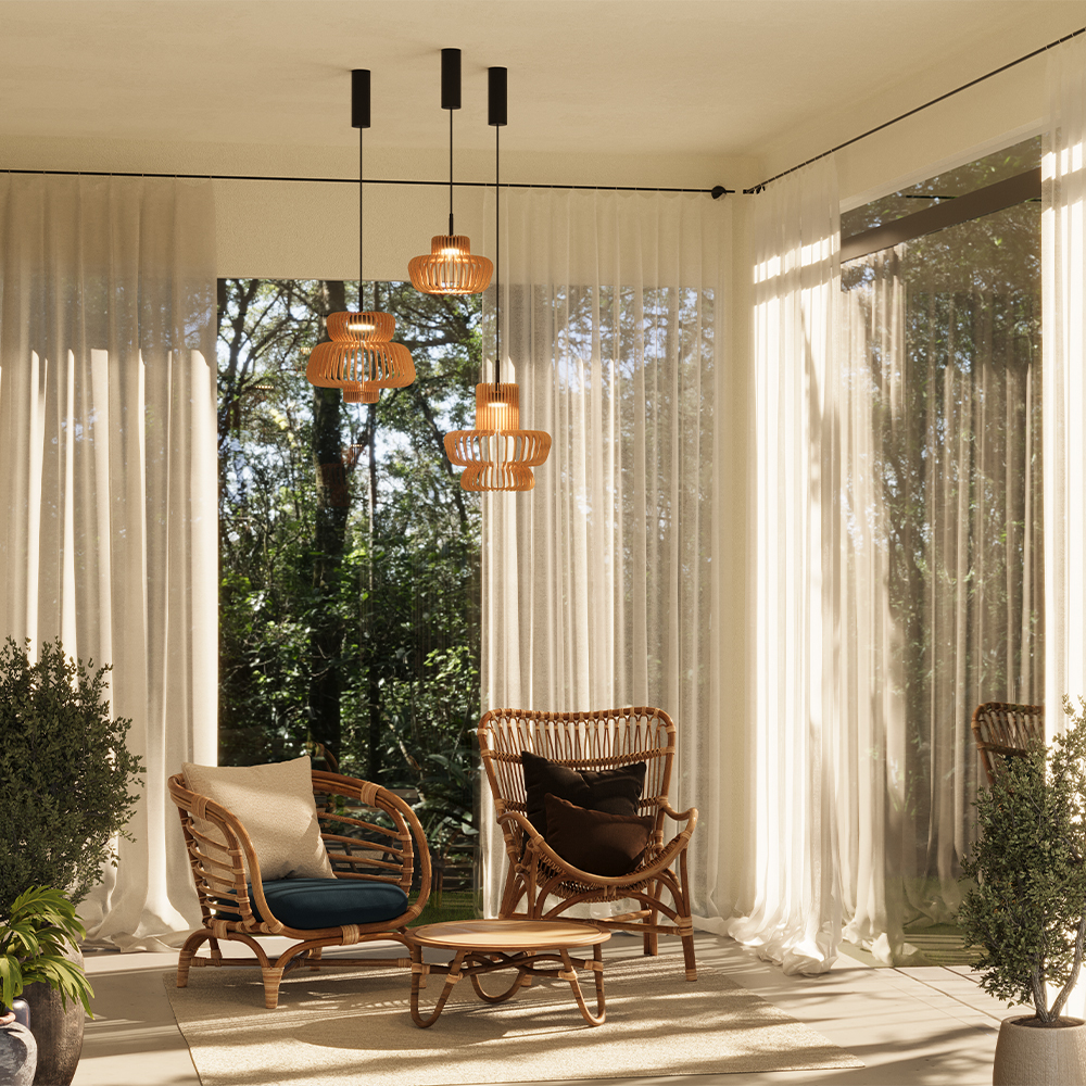 Lampa wisząca nowoczesna NAMIKI MOD465PL-L12BK2, czarno-beżowa, LED 14 W CCT 2700/3000/4000 K – Maytoni - obrazek 5