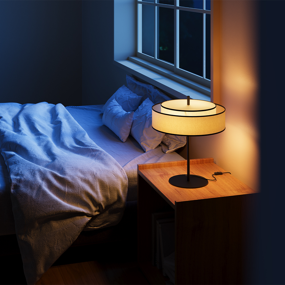 Lampa stołowa nowoczesna BERGAMO MOD613TL-02W, czarno-biała, 2×E14 – Maytoni - obrazek 5
