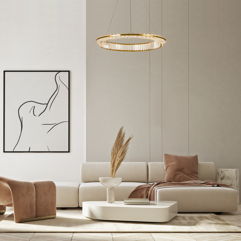 Lampa wisząca nowoczesna KRONE P097PL-L36BS3K1, mosiądz, LED 36 W 3000 K – Maytoni - obrazek 3