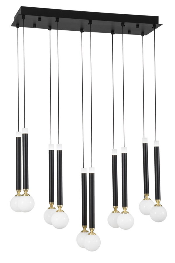 Lampa wisząca nowoczesna Luces Exclusivas UNION, czarno-złota, LED 50 W 3000 K, szer. 72 cm – LE41812