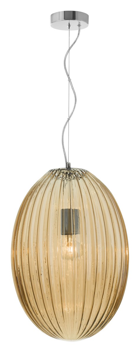 Lampa wisząca nowoczesna Luces Exclusivas AYAPEL, wielokolorowo-srebrna, 1 × E27, szer. 30 cm – LE41888