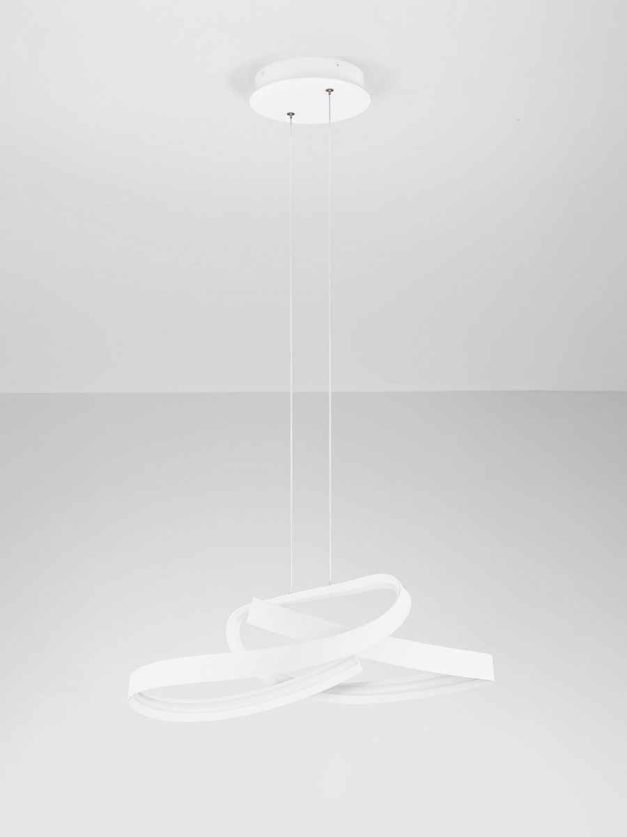 Lampa wisząca nowoczesna Luces Exclusivas ALAGON, biała, LED 47 W, Ø 60 cm – LE45714 - obrazek 2