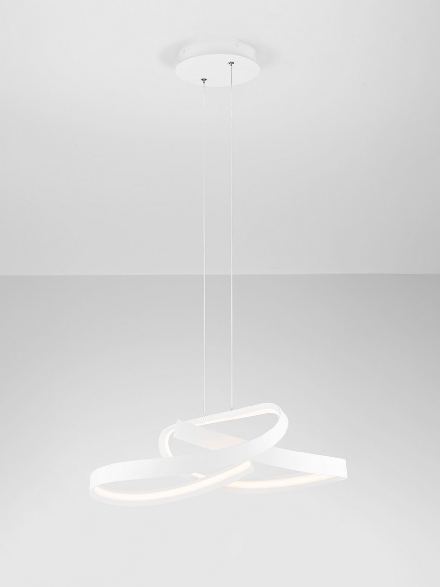 Lampa wisząca nowoczesna Luces Exclusivas ALAGON, biała, LED 47 W, Ø 60 cm – LE45714 - obrazek 3