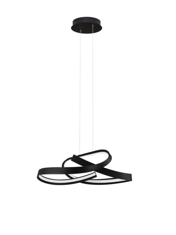 Lampa wisząca nowoczesna Luces Exclusivas ALAGON, czarna, LED 47 W, Ø 60 cm – LE45715