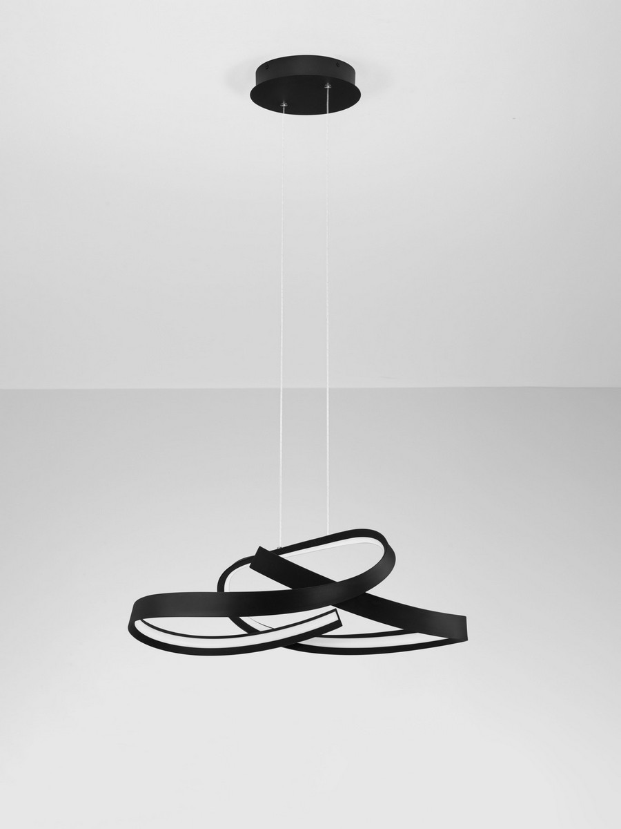 Lampa wisząca nowoczesna Luces Exclusivas ALAGON, czarna, LED 47 W, Ø 60 cm – LE45715 - obrazek 2