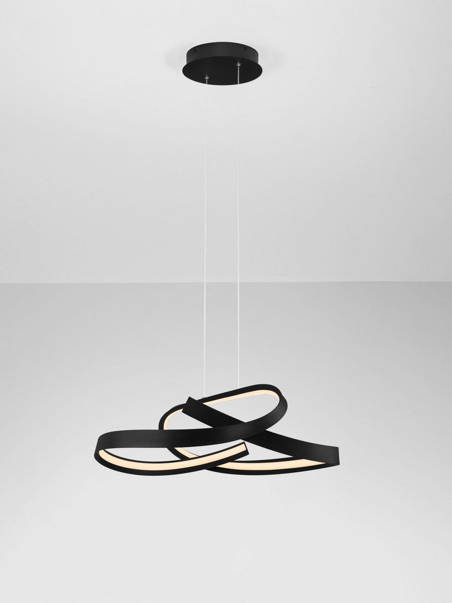 Lampa wisząca nowoczesna Luces Exclusivas ALAGON, czarna, LED 47 W, Ø 60 cm – LE45715 - obrazek 3