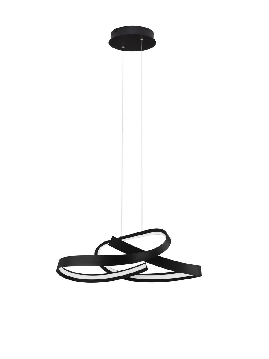 Lampa wisząca nowoczesna Luces Exclusivas ALAGON, czarna, LED 47 W, Ø 60 cm – LE45715